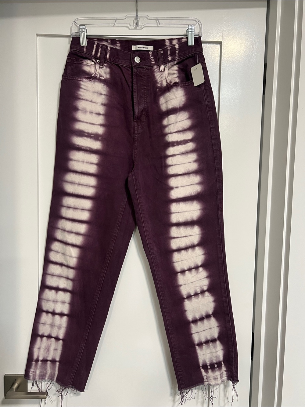 Tie-Dye High-Rise Purple Jeans